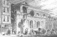 Engraving of the original Church, 1829